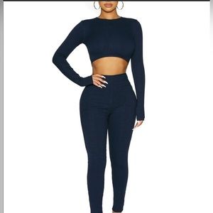 Naked Wardrobe Made the Cut Jumpsuit-Navy-Medium